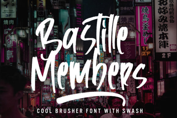 Bastille Members: A Brushed Display Font for Striking Visuals