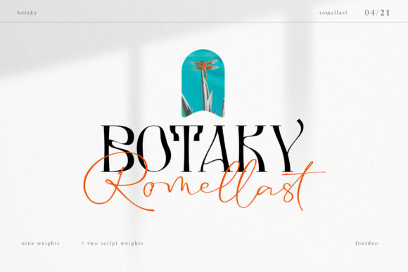 Botaky Romellast: A Serif and Script Duo That Polishes Your Brand Identity