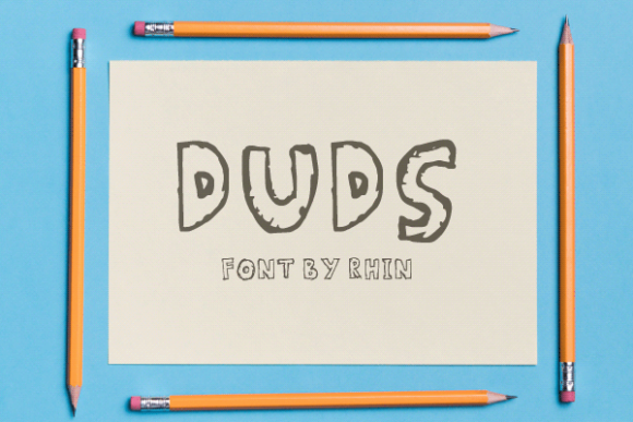 Duds: A Cute Outlined Display Font for Small Businesses