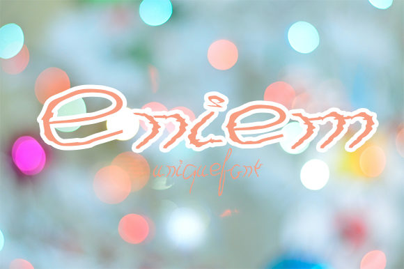 Eniem: A Playful Display Font for Standout Branding