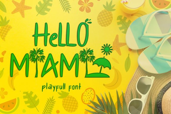 Hello Miami: A Sunny Display Font for Editorial Design