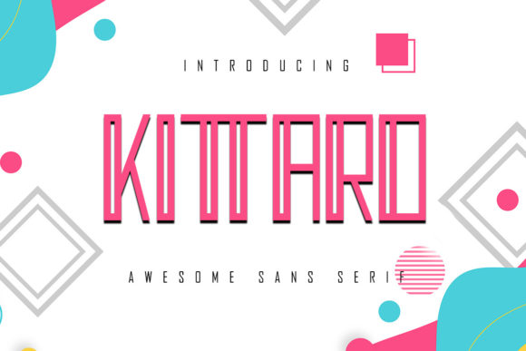 Kittaro, a Techno Display Font for Bold Web Design