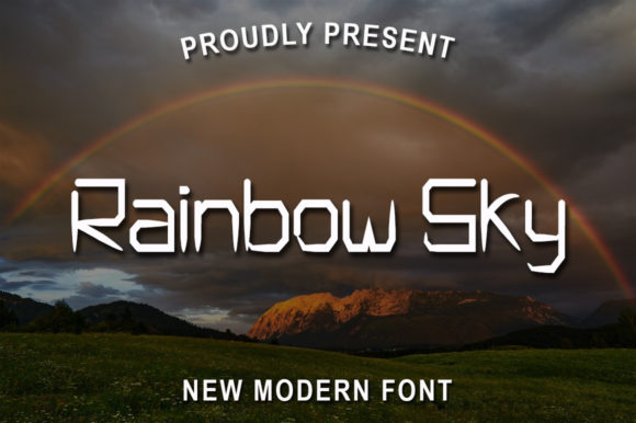 Rainbow Sky: A Geometric Display Font for Bold Web Headlines