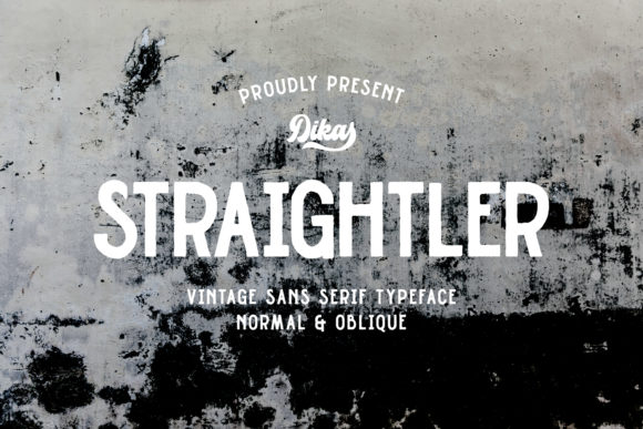 Straighler: A Vintage Display Typeface for Editorial Design
